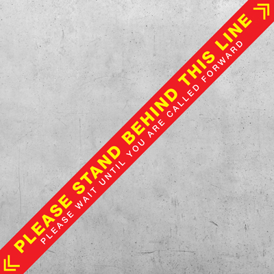 Stand Behind Floor Decal - 48" x 4"